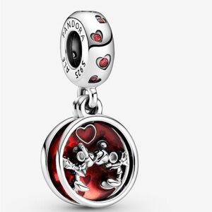 Pandora Silver and Red Heart Charm